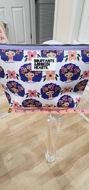 Lilac Bouffants & Broken Hearts Cosmetic Bag