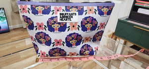 Lilac Bouffants & Broken Hearts Cosmetic Bag