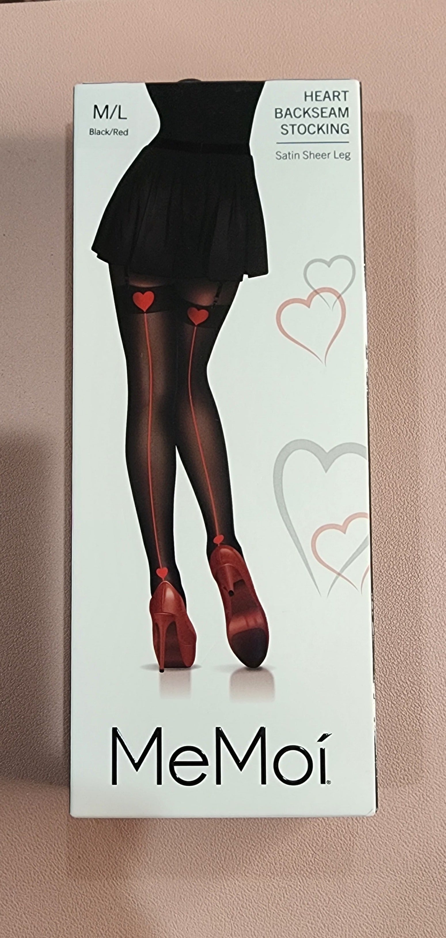 MeMoi Heart Backseam Sheer Stockings