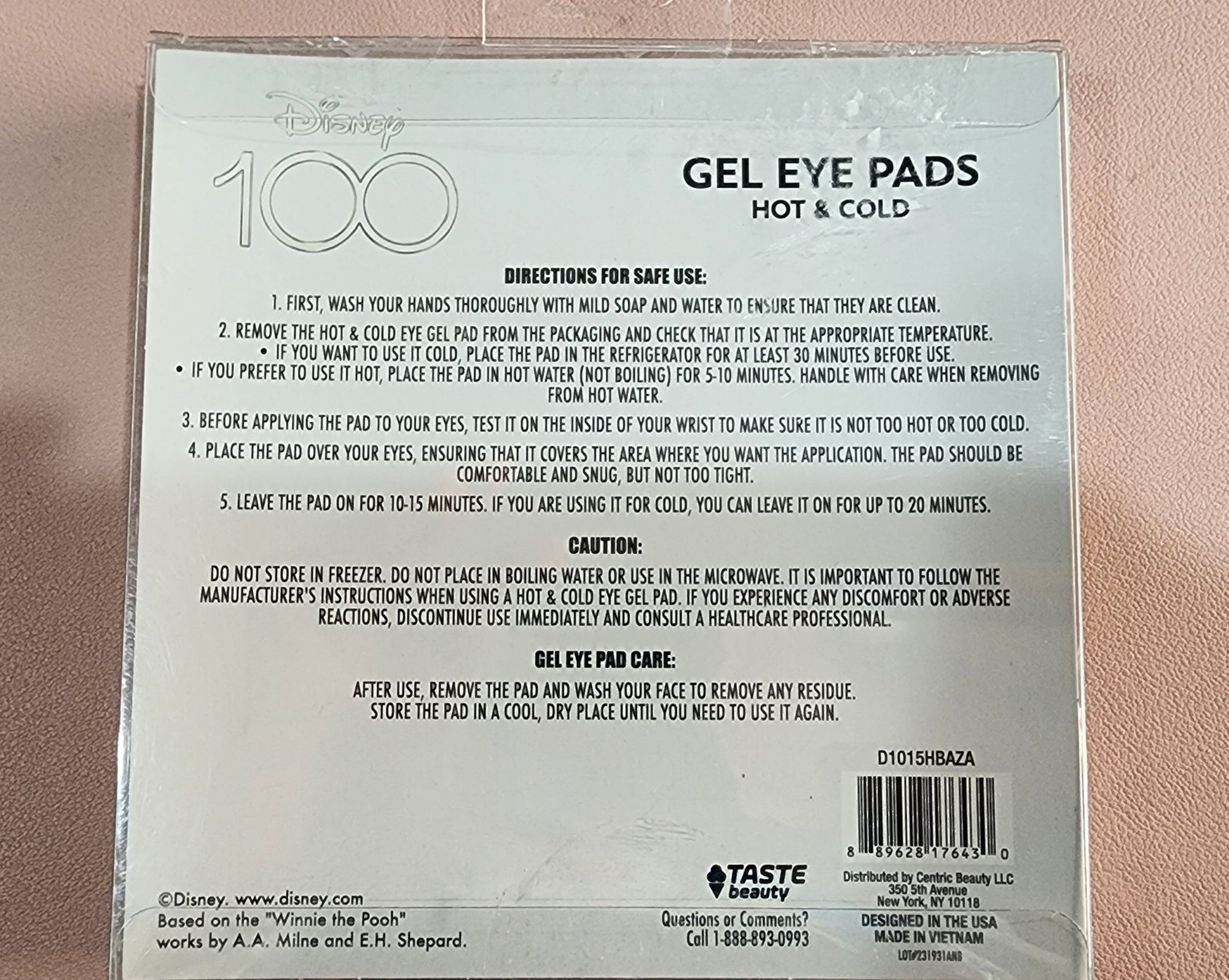 Hot & Cold Gel Eye Pads (Pooh, Mickey, Minnie and Simba) - 2 Pairs