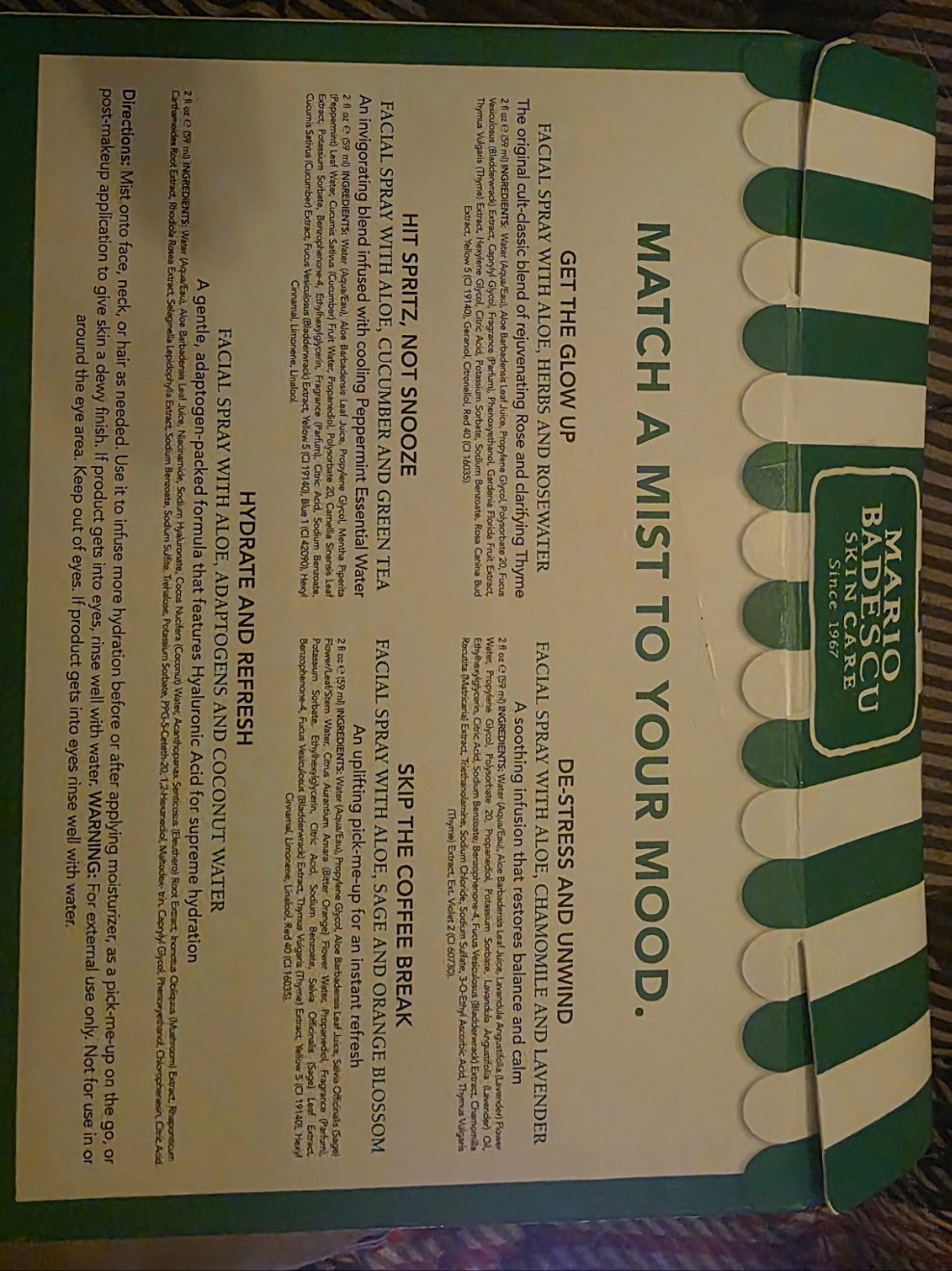 Mario Badescu Mini Mist Collection