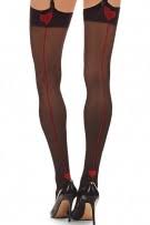 MeMoi Heart Backseam Sheer Stockings