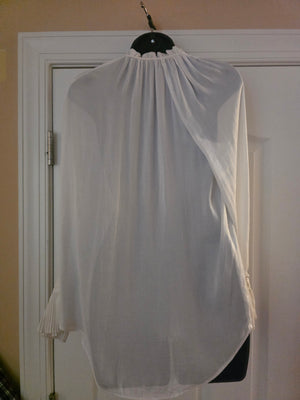 Womens Simply Vera Vera Wang Shirred Front Long Sleeve Shirt (Size Small) - Gently Used