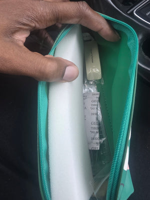 Kate Spade Floral Pencil Case Includes
Gold Metal Pencil Sharpener Plastic Ruler
Golden Colored Eraser