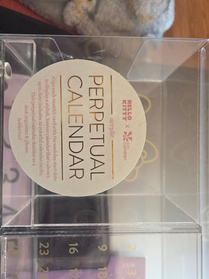 Hello Kitty Acrylic Perpetual Calendar