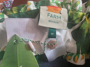 Farm Rio Tropical Forest Off-White Knot Sleeveless Crop Top