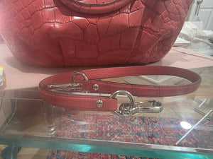 Coach Madison Embossed Exotic Sophia Satchel/ Shoulder Bag Geranium