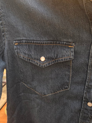 Women's Levi's Iconic Dark Demin Long-Sleeved Shirt (Small)