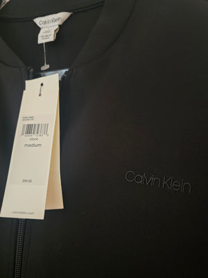 Calvin Klein Matte Bomber Jacket (Black Beauty)- Size MEDIUM