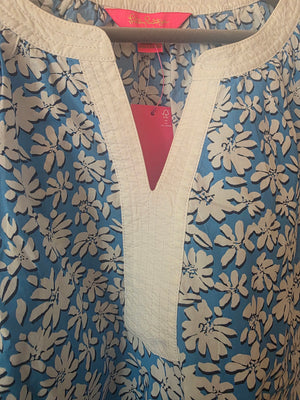 Lily Pulitzer Camryn Tunic XXS Lunar Blue Palm Beach Petals NWT