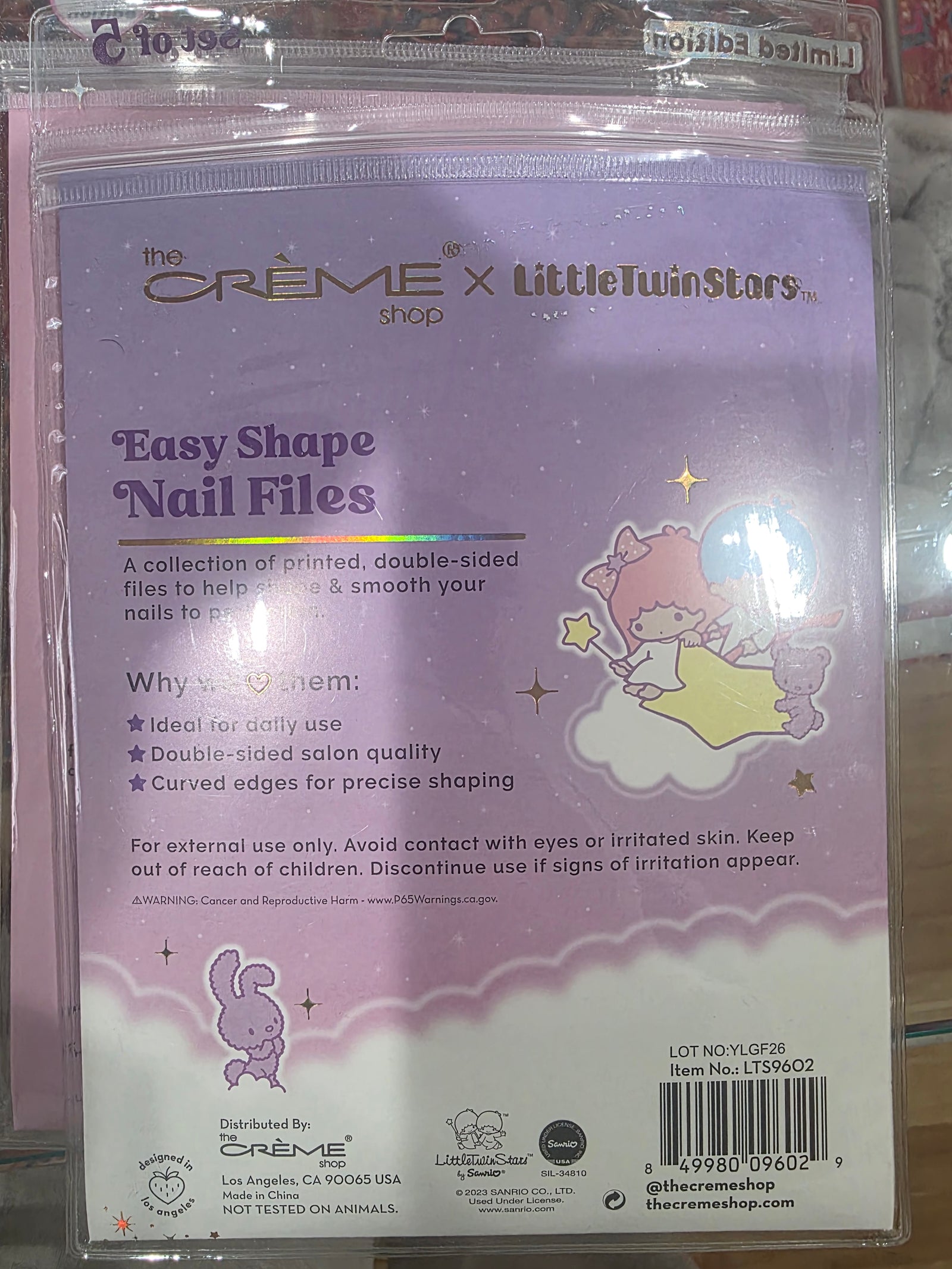 LIMITED EDITION the CREME shop LittleTwinStars Easy Shape Nail Files (Set of 5)