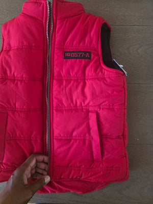 Carter's Children's Red Puffy Vest (Size 5) - NWT & Callouts (Stain on Front)