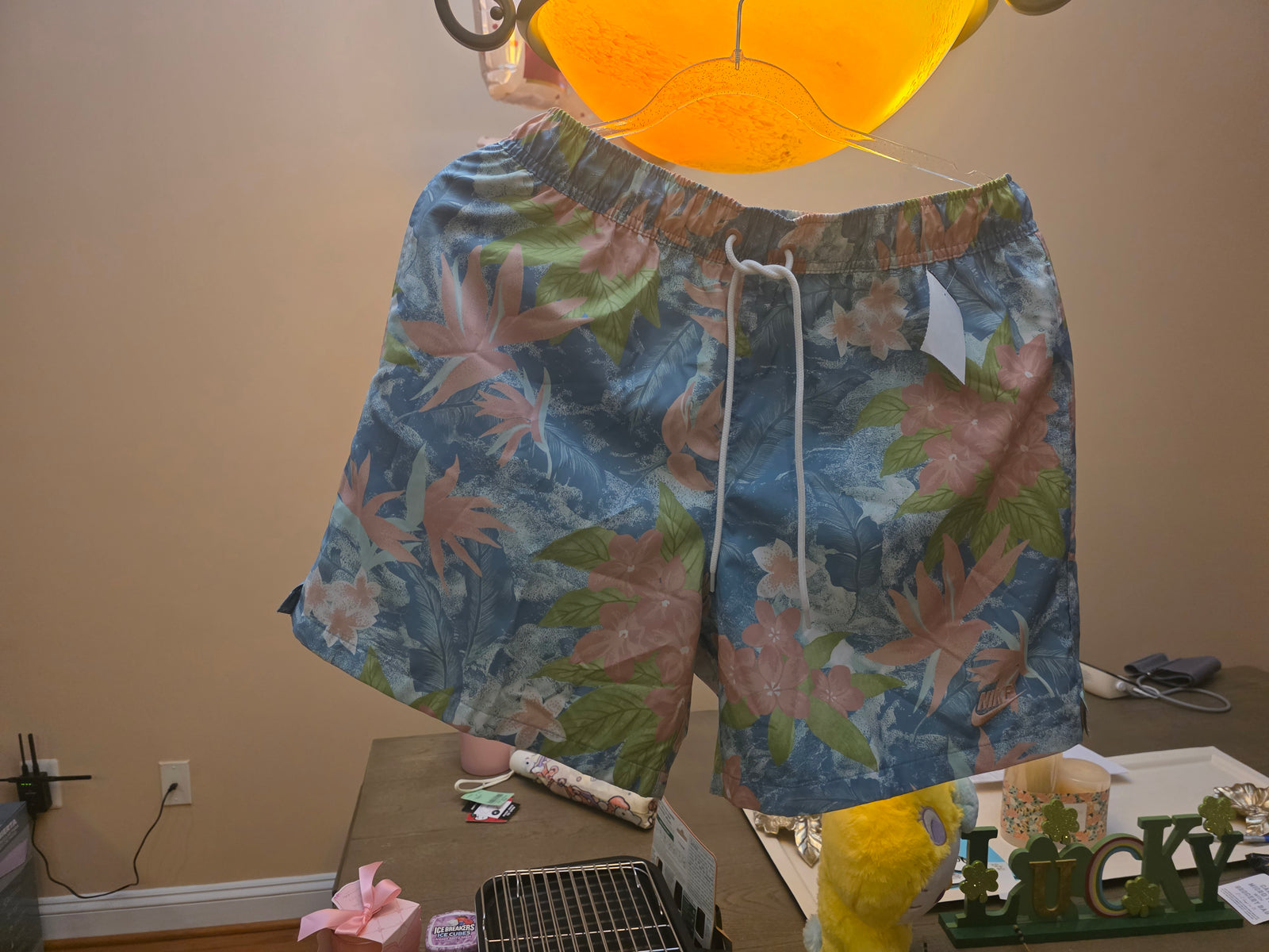 Men's Floral Nike Swim Shorts (Medium)