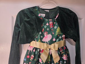 Bonnie Jean Green Christmas Dress (Children's Size 8)