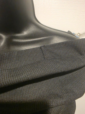 Zara Charcoal Heather Grey Pinstriped Bustier (Size XXL)