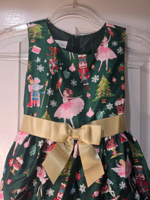 Bonnie Jean Green Christmas Dress (Children's Size 8)