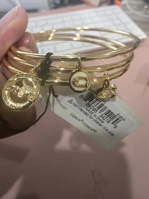 Trio Set of Gold Toned Bangles