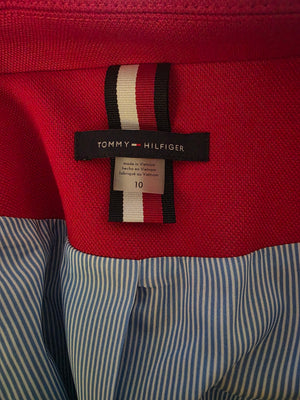 Womens Tommy Hilfiger Ruby Red Blazer One Button Front Closure (Size 10) New