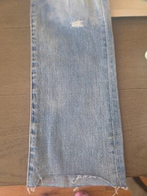 Mens Abercrombie & Fitch Slim Frayed Denim Jeans (32/32)