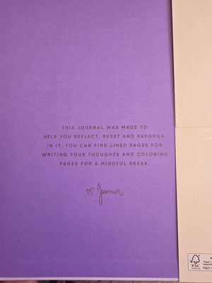 Reflect Reset Refocus Mindfulness Journal 160 lined Pages includes 5 Coloring Pages