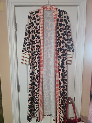 Geo-Schematic Leopard Pullover (Size Large)
