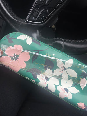 Kate Spade Floral Pencil Case Includes
Gold Metal Pencil Sharpener Plastic Ruler
Golden Colored Eraser