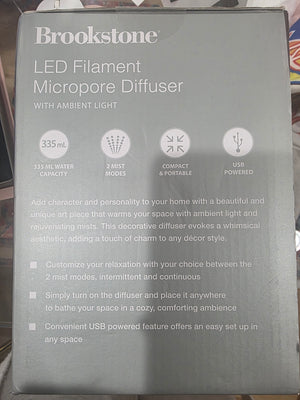 Brookstone LED Filament Micropore Diffuser with Ambient Light