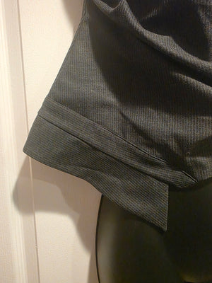 Zara Charcoal Heather Grey Pinstriped Bustier (Size XXL)