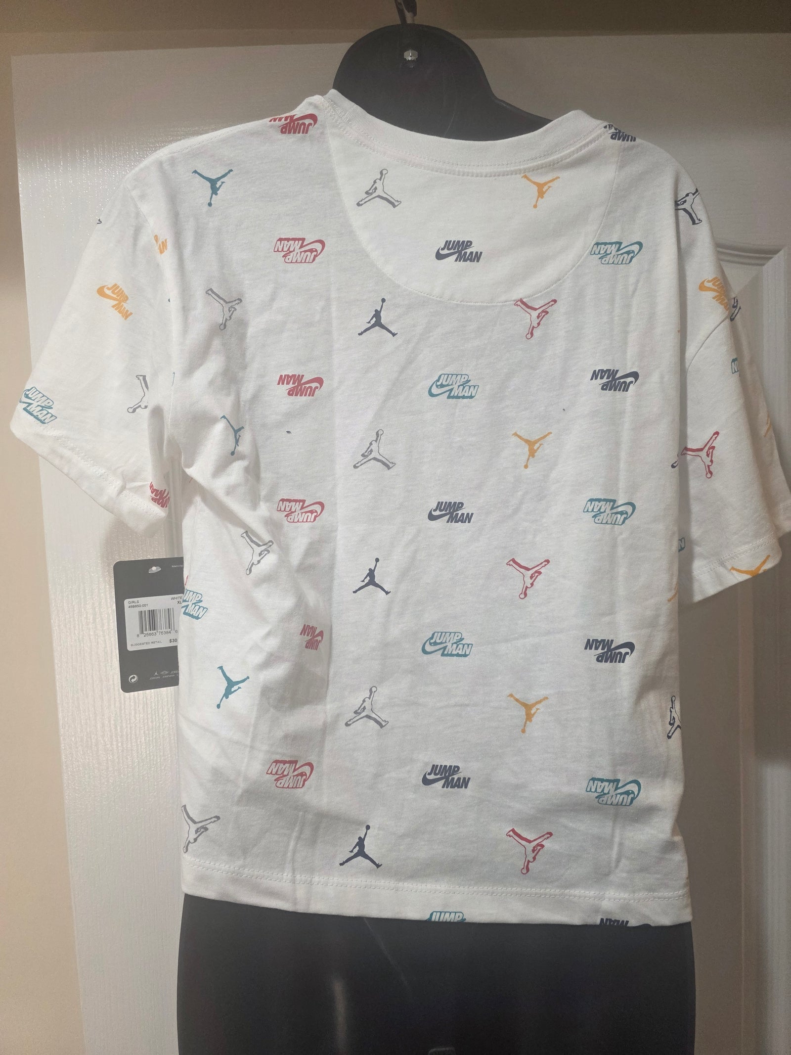 Jordan Girls All Over Print Jumpman Logo Tee - Size XL (Girls)