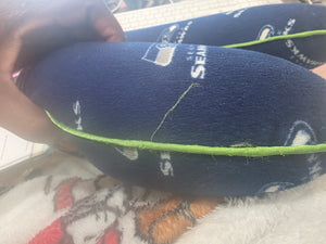 Seattle Seahawks Polyester-Fill Travel Pillow - Blue (Gently Used)