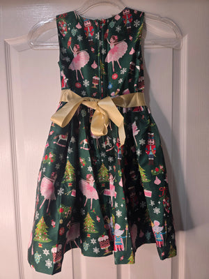 Bonnie Jean Green Christmas Dress (Children's Size 8)
