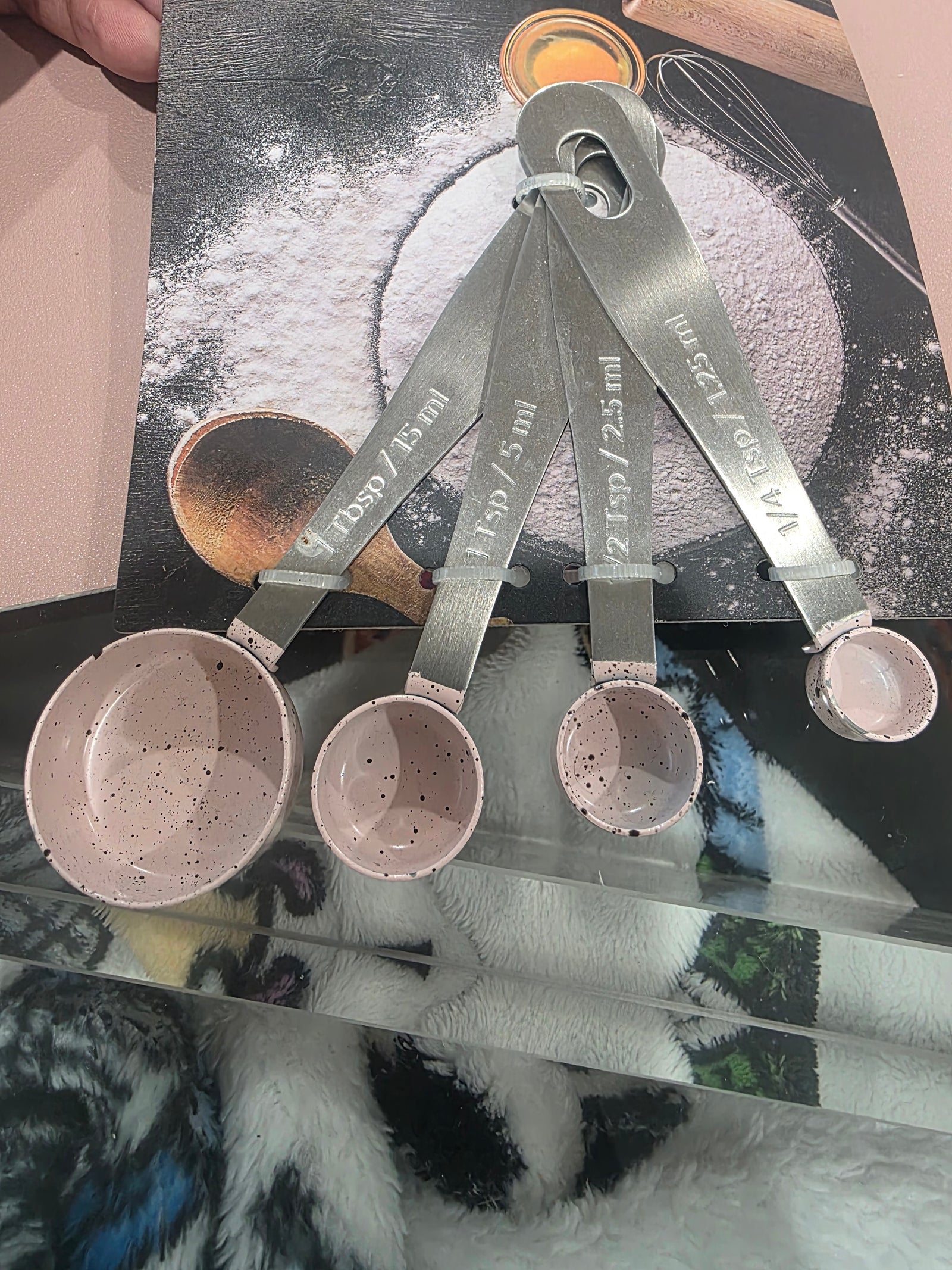 Pink Speckled MasterClass Premium Collection Measuring Spoons