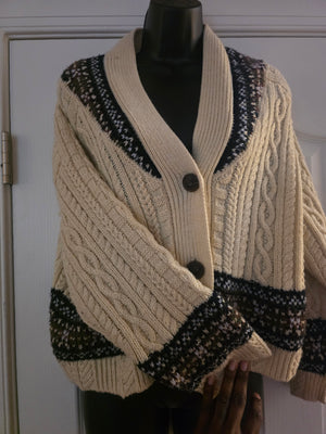 Zara Faire Isle Oversized Cardigan (Size Small) - Gently Used