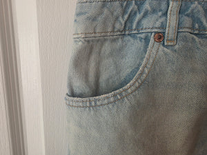 Light Blue Denim Crop Top (Size XS)