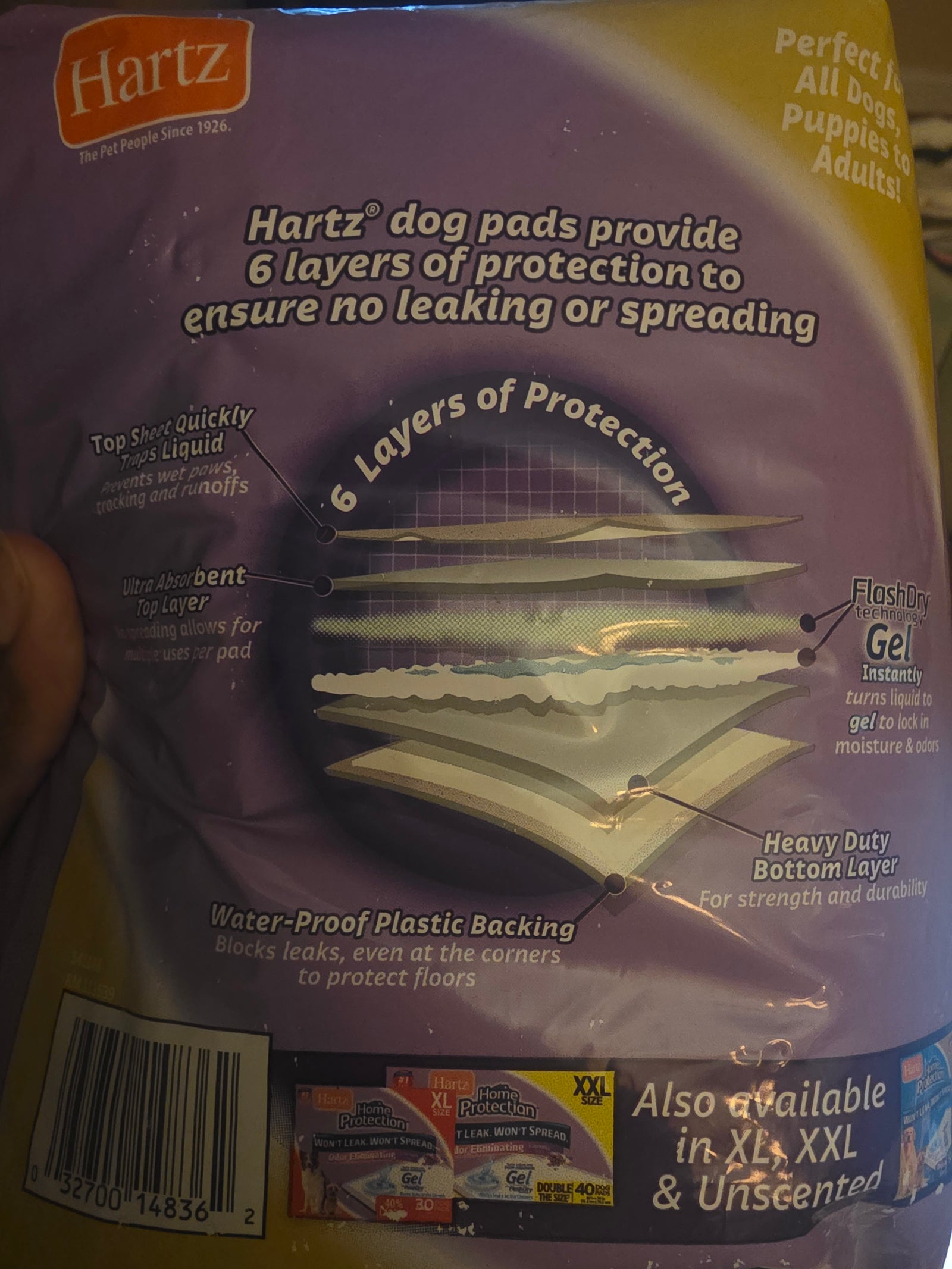 Hart Home Protection Odor Eliminating Lavendar Dog Pads (Regular Size - 14)
