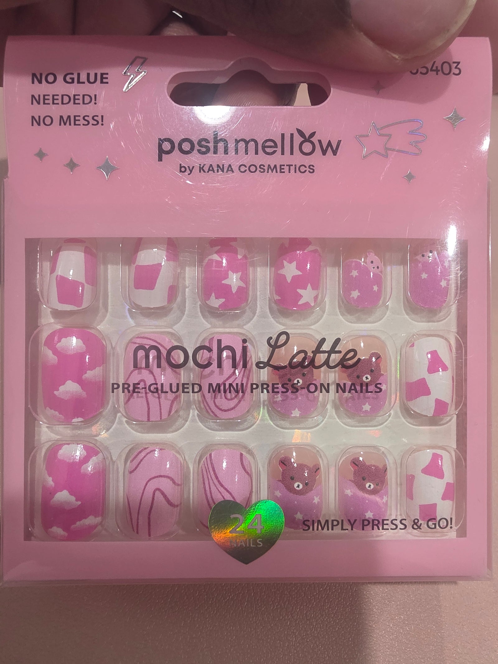 Mochi Latte Pre-Glued Mini Press On Nails