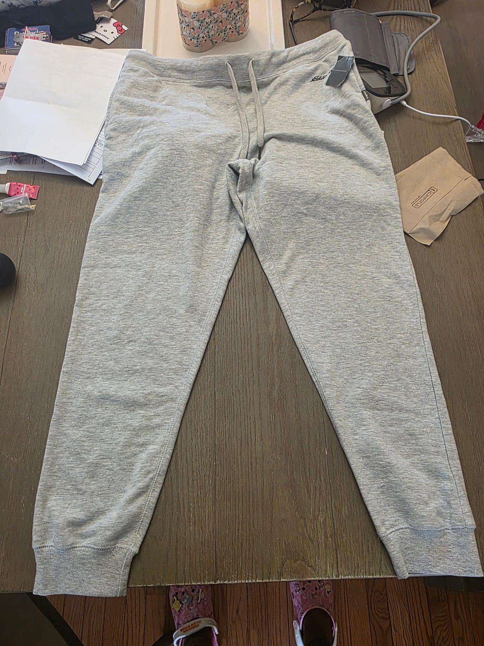 Unisex Eddie Bauer Heather Grey Lounging Joggers (Medium)