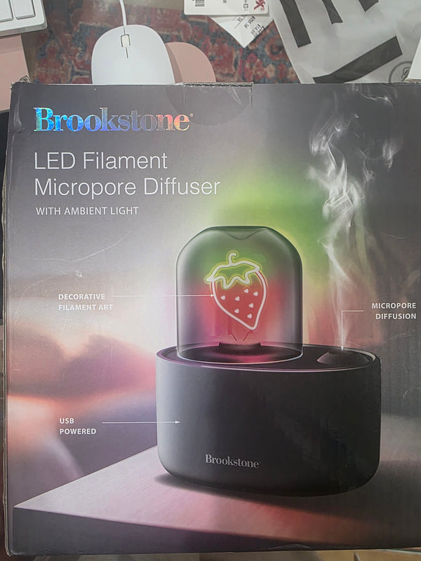 Brookstone Salt Diffuser Rings Brookstone LED Filament Micropore Diffuser with Ambient Light ...