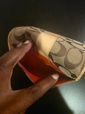 Coach Signature Bi-Fold Wallet (Good Condition)