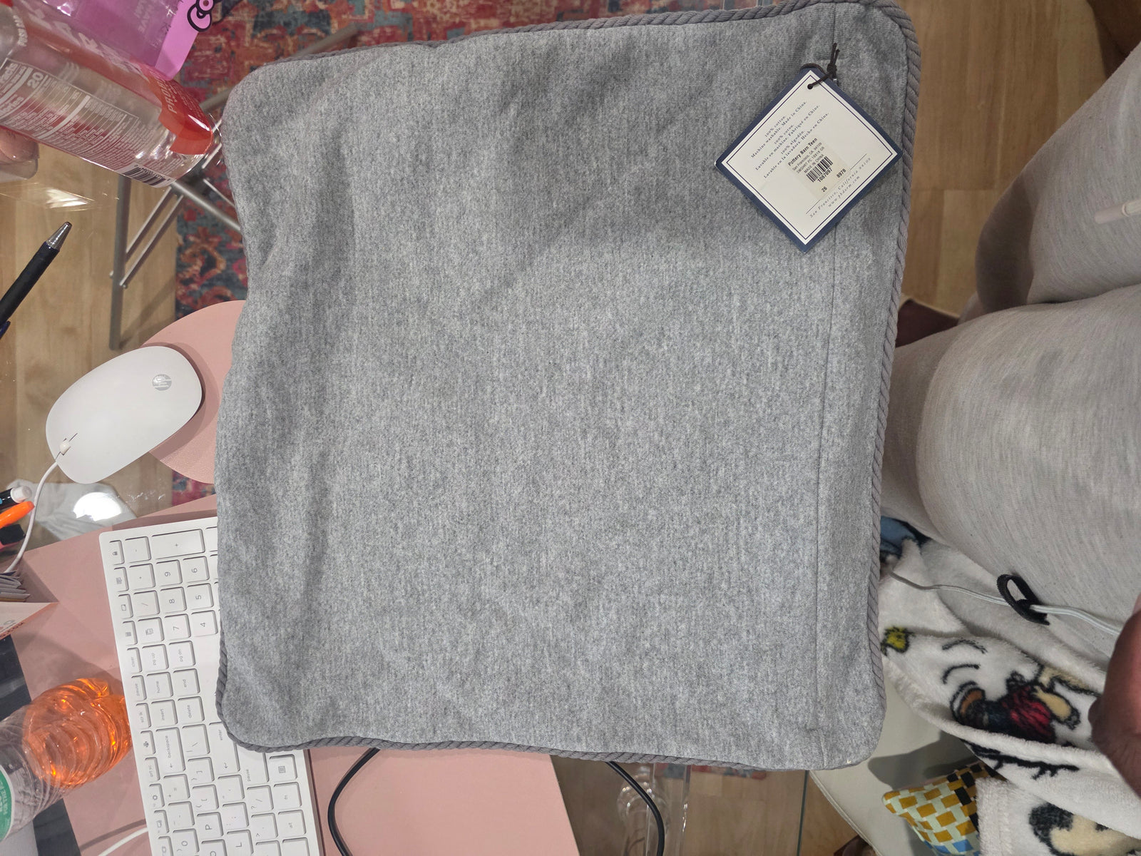 NWT Steph Curry Heather Grey Sweatshirt Pillow Cover