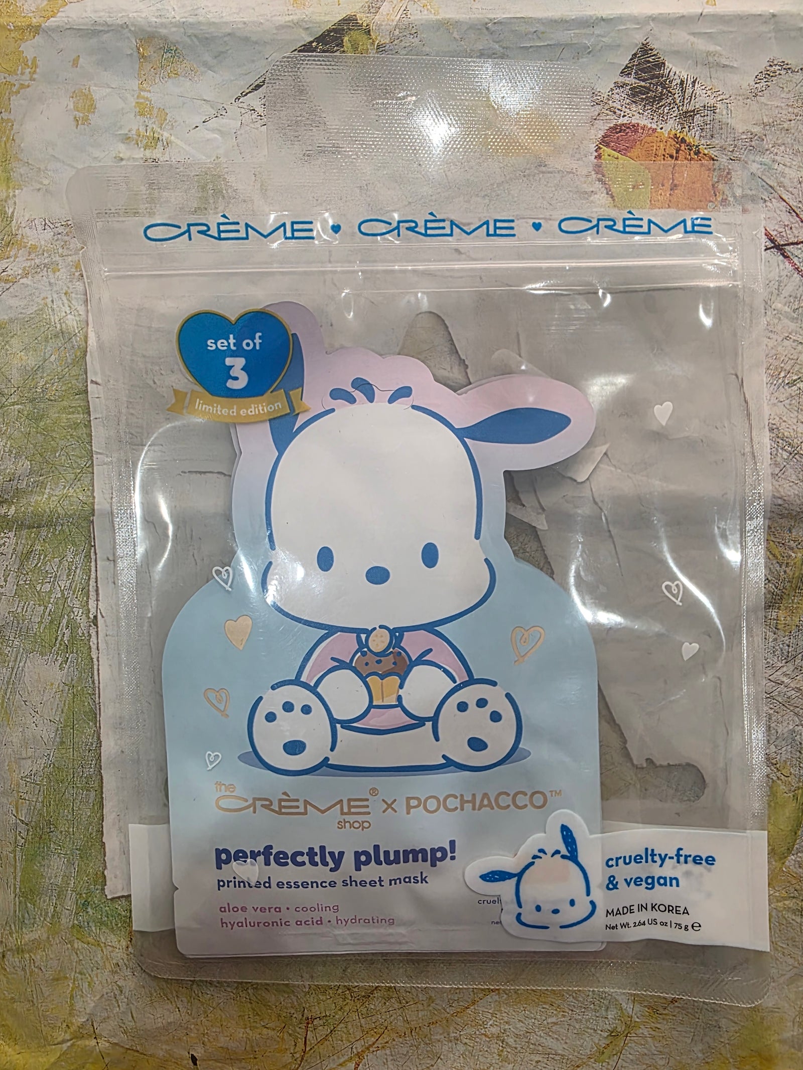 CREME Shop x Pochacco Perfectly Plump! Printed Essence Sheets (Set of 3)