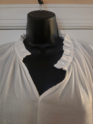 Womens Simply Vera Vera Wang Shirred Front Long Sleeve Shirt (Size Small) - Gently Used