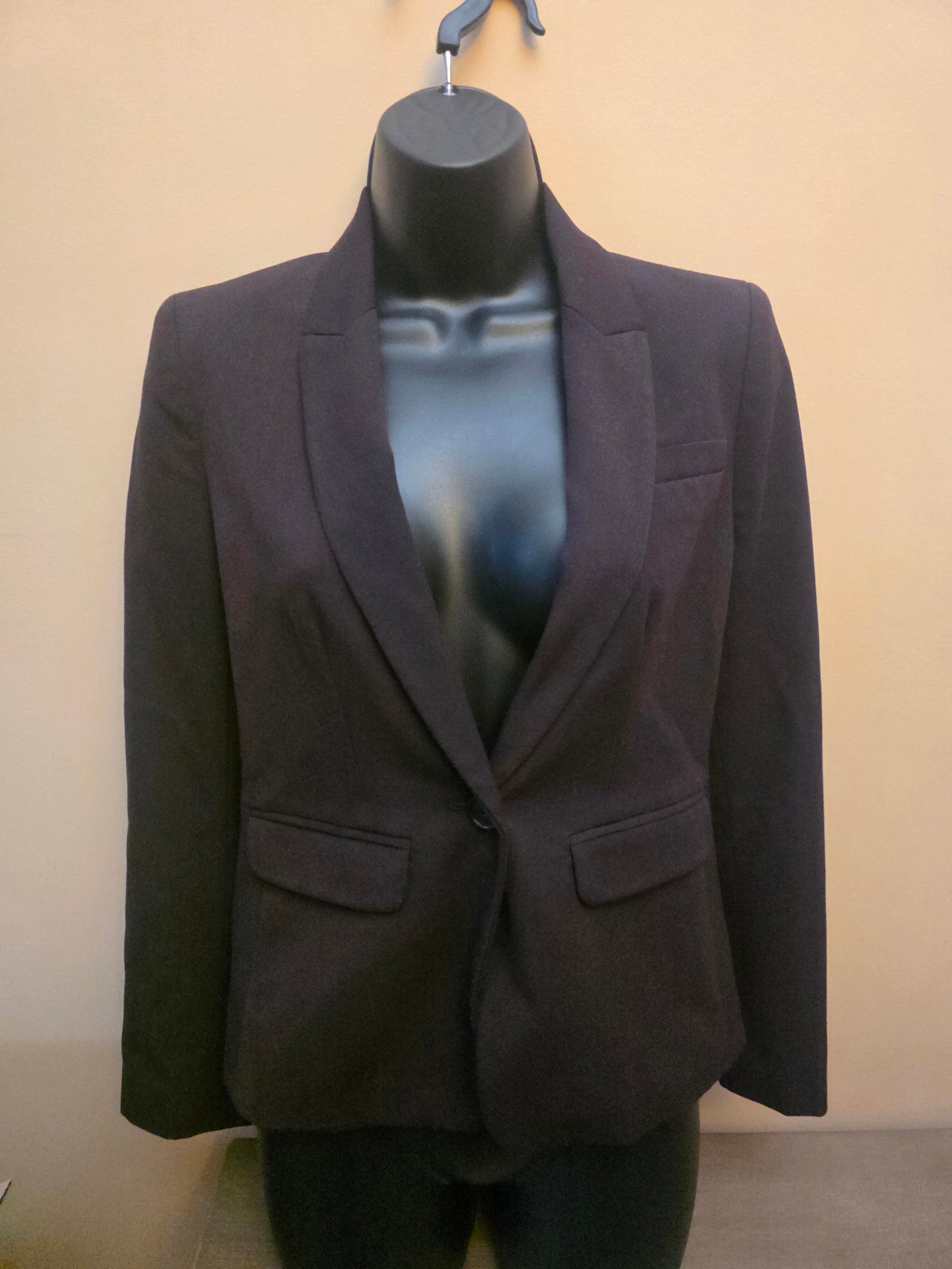 Womens Ann Taylor LOFT Plum One Button Blazer (Size 00P - Petite) - Gently Used