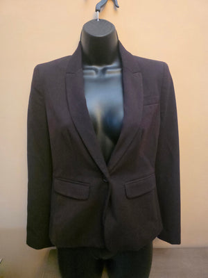 Womens Ann Taylor LOFT Plum One Button Blazer (Size 00P - Petite) - Gently Used