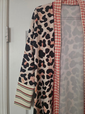 Geo-Schematic Leopard Pullover (Size Large)