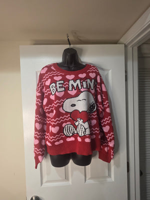 Snoopy "Be Mine" Pullover Sweater