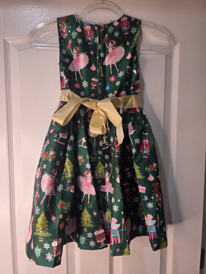 Bonnie Jean Green Christmas Dress (Children's Size 8)