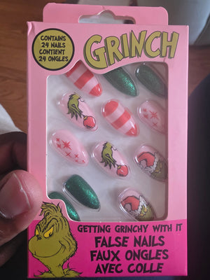 Getting Grinchy with It Faux/False Nails (24 Nails)