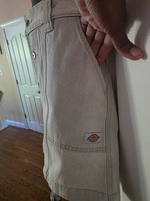 Womens Dickies Denim Button High Rise Mini Skirt (Size Medium)