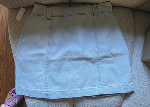 Womens Dickies Denim Button High Rise Mini Skirt (Size Medium)